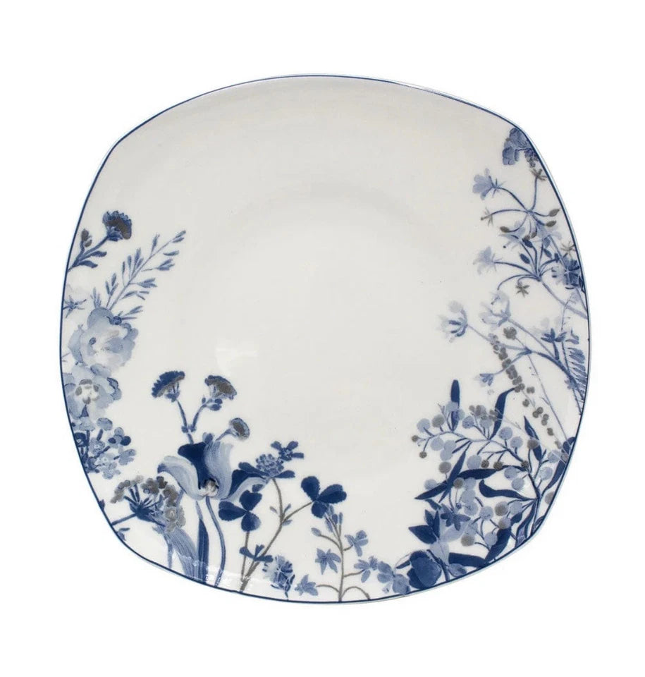 NEW Mikasa Wildflower Blue Set of 4 Dinner Plates 10" Lightweight Bone China